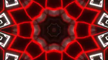 Renkli simetriyle gezgin kaleydoskop hareketi