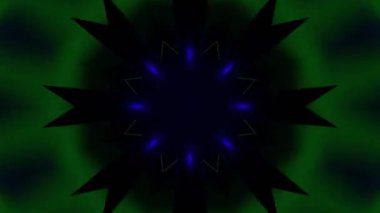 Renkli simetriyle gezgin kaleydoskop hareketi