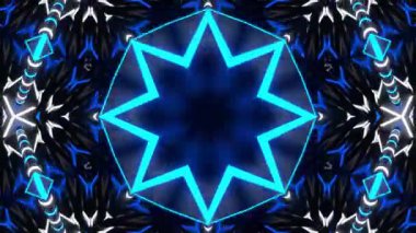 Renkli simetriyle gezgin kaleydoskop hareketi