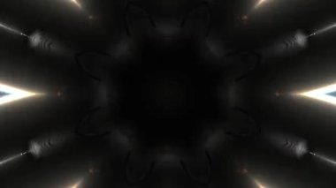 Renkli simetriyle gezgin kaleydoskop hareketi