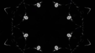 Renkli simetriyle gezgin kaleydoskop hareketi