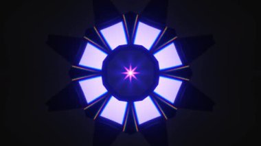 Renkli simetriyle gezgin kaleydoskop hareketi