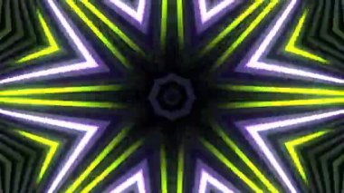 Renkli simetriyle gezgin kaleydoskop hareketi