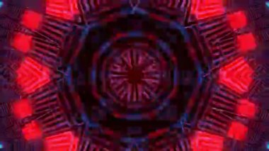 Renkli simetriyle gezgin kaleydoskop hareketi