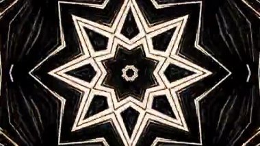 Renkli simetriyle gezgin kaleydoskop hareketi