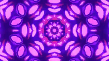 Renkli simetriyle gezgin kaleydoskop hareketi