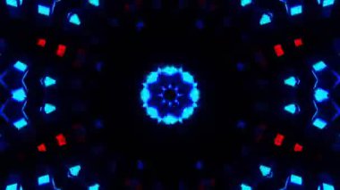 Renkli simetriyle gezgin kaleydoskop hareketi