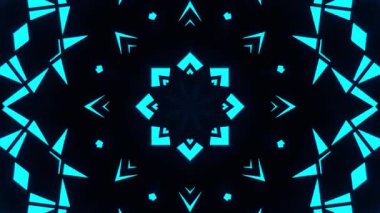 Renkli simetriyle gezgin kaleydoskop hareketi