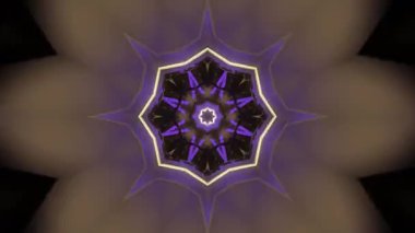 Renkli simetriyle gezgin kaleydoskop hareketi