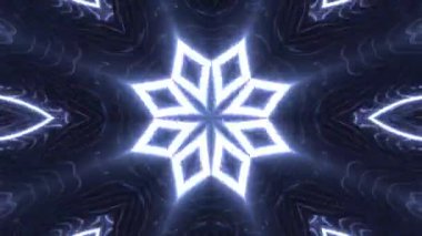 Renkli simetriyle gezgin kaleydoskop hareketi