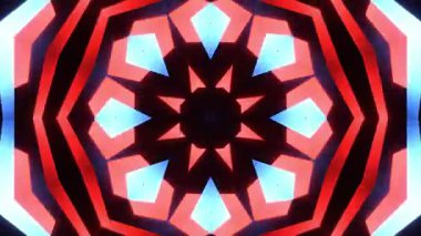 Renkli simetriyle gezgin kaleydoskop hareketi