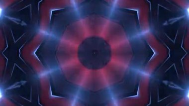 Renkli simetriyle gezgin kaleydoskop hareketi