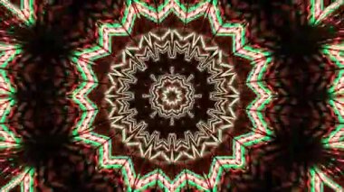 Renkli simetriyle gezgin kaleydoskop hareketi