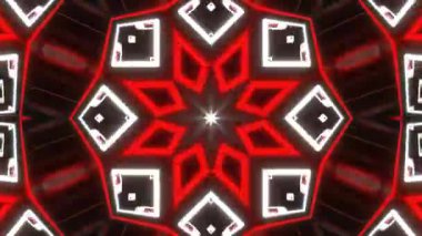 Renkli simetriyle gezgin kaleydoskop hareketi