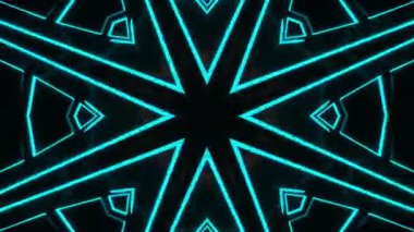 Renkli simetriyle gezgin kaleydoskop hareketi