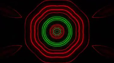 Renkli simetriyle gezgin kaleydoskop hareketi