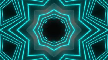 Renkli simetriyle gezgin kaleydoskop hareketi