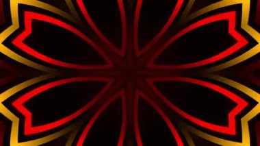 Renkli simetriyle gezgin kaleydoskop hareketi