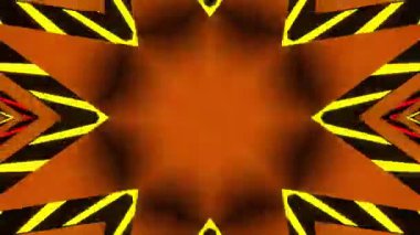 Renkli simetriyle gezgin kaleydoskop hareketi