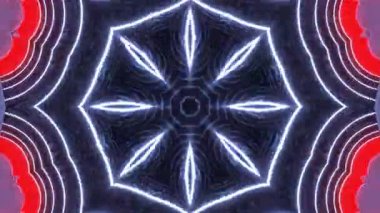 Renkli simetriyle gezgin kaleydoskop hareketi