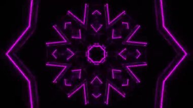 Renkli simetriyle gezgin kaleydoskop hareketi