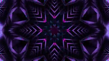 Renkli simetriyle gezgin kaleydoskop hareketi