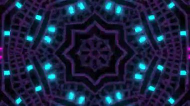 Renkli simetriyle gezgin kaleydoskop hareketi