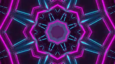 Renkli simetriyle gezgin kaleydoskop hareketi