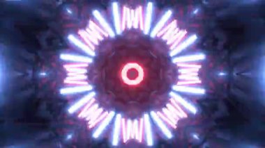 Renkli simetriyle gezgin kaleydoskop hareketi