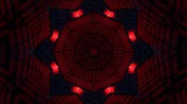 Renkli simetriyle gezgin kaleydoskop hareketi