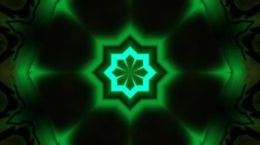 Renkli simetriyle gezgin kaleydoskop hareketi