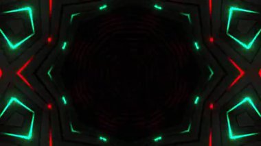 Renkli simetriyle gezgin kaleydoskop hareketi