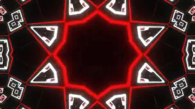 Renkli simetriyle gezgin kaleydoskop hareketi