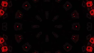 Renkli simetriyle gezgin kaleydoskop hareketi