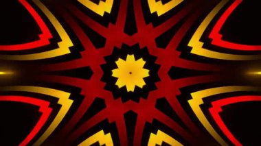 Renkli simetriyle gezgin kaleydoskop hareketi