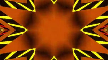 Renkli simetriyle gezgin kaleydoskop hareketi