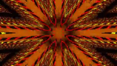 Renkli simetriyle gezgin kaleydoskop hareketi