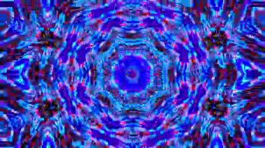 Renkli simetriyle gezgin kaleydoskop hareketi