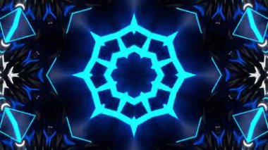 Renkli simetriyle gezgin kaleydoskop hareketi