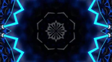 Renkli simetriyle gezgin kaleydoskop hareketi