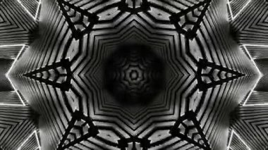 Renkli simetriyle gezgin kaleydoskop hareketi