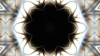 Renkli simetriyle gezgin kaleydoskop hareketi