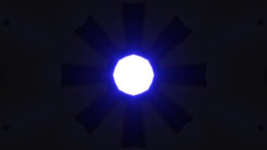 Renkli simetriyle gezgin kaleydoskop hareketi