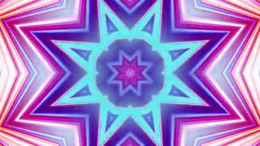 Renkli simetriyle gezgin kaleydoskop hareketi