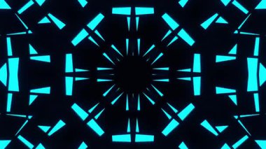 Renkli simetriyle gezgin kaleydoskop hareketi