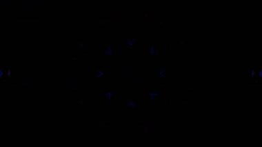 Renkli simetriyle gezgin kaleydoskop hareketi