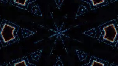 Renkli simetriyle gezgin kaleydoskop hareketi