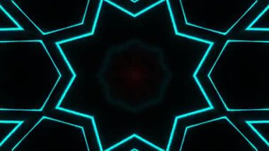 Renkli simetriyle gezgin kaleydoskop hareketi