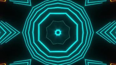 Renkli simetriyle gezgin kaleydoskop hareketi