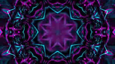 Renkli simetriyle gezgin kaleydoskop hareketi